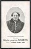 Rouwkaartje Maria Joanna Segers (voorzijde)