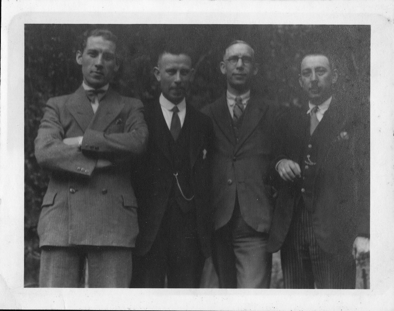Foto van de 4 broers vlnr Adolf, Achilles, Lambert en Antoine